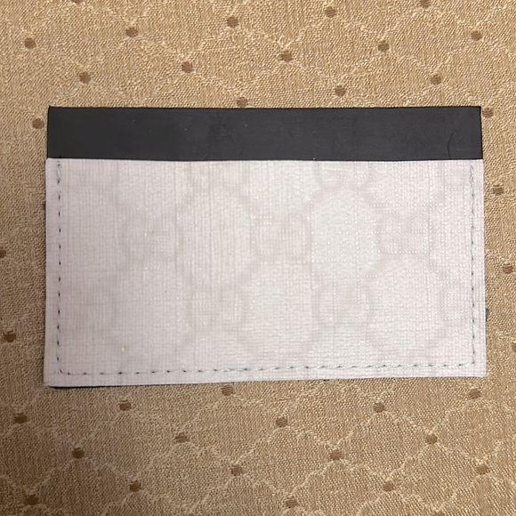 Upcycled White GG Card Holder/New - Picture 1 of 6